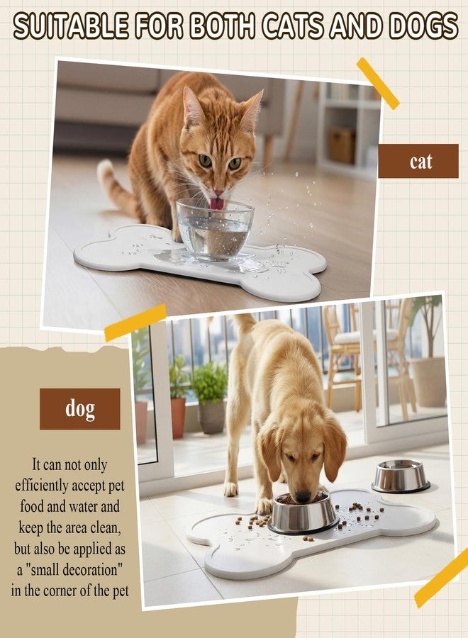 Ferrochef Stone Dry Mat for Pets, 16" x 10" Diatomaceous Earth Pet Feeding Mat, Water Bowls Quick Drying Tray for Pet Cat Dog, Non-Slip Waterproof Dog Cat Accessories for Messy Drinkers, Water Spills - Image 2